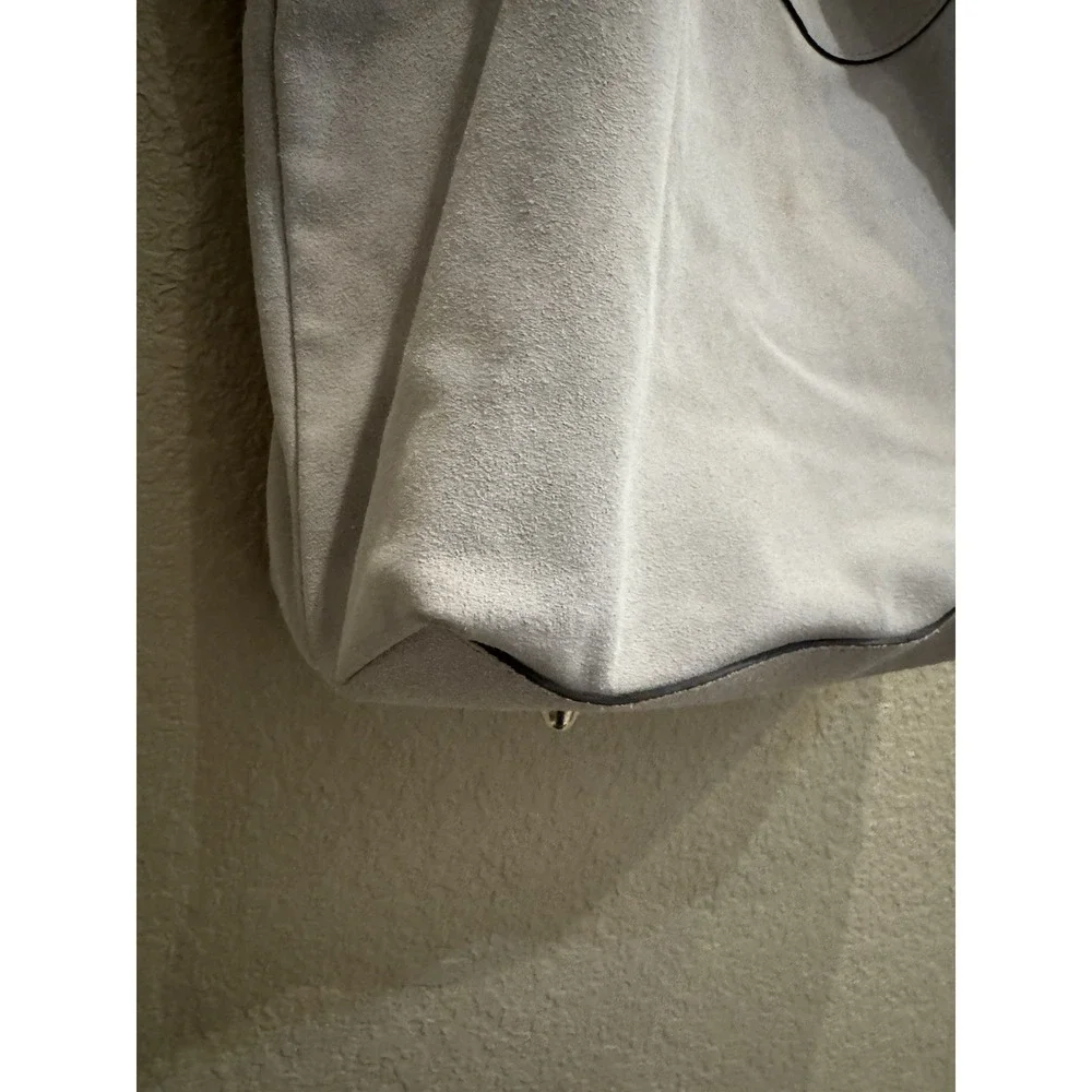 Anna Paola Cream Suede Hobo Bag Luce